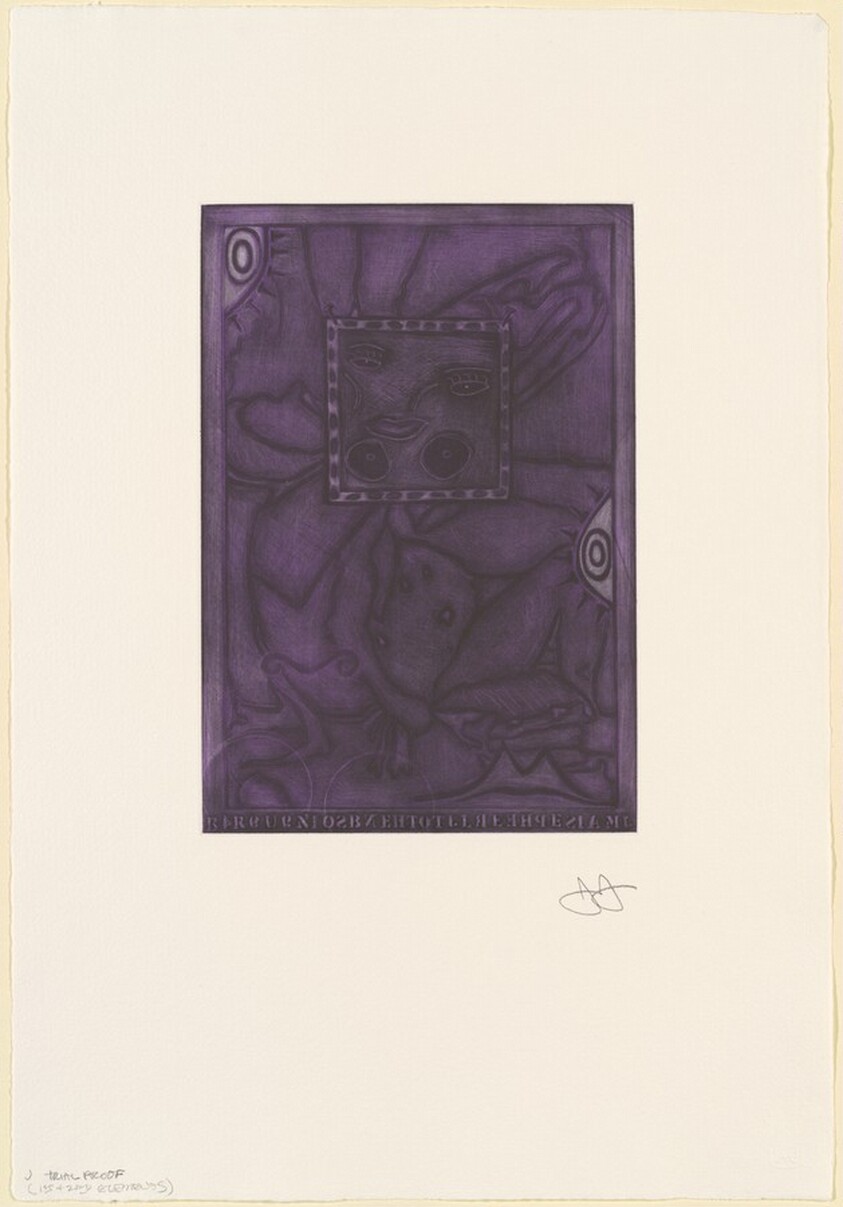 Untitled (Purple Mezzotint) [trial proof J]