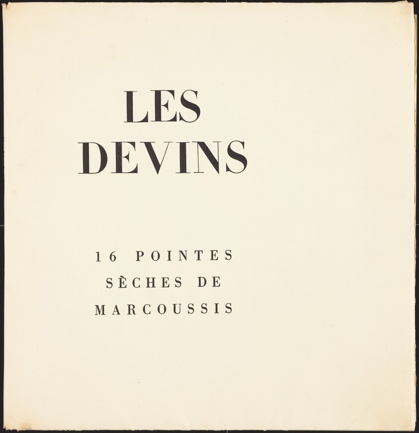 Les Devins (The Fortunetellers)