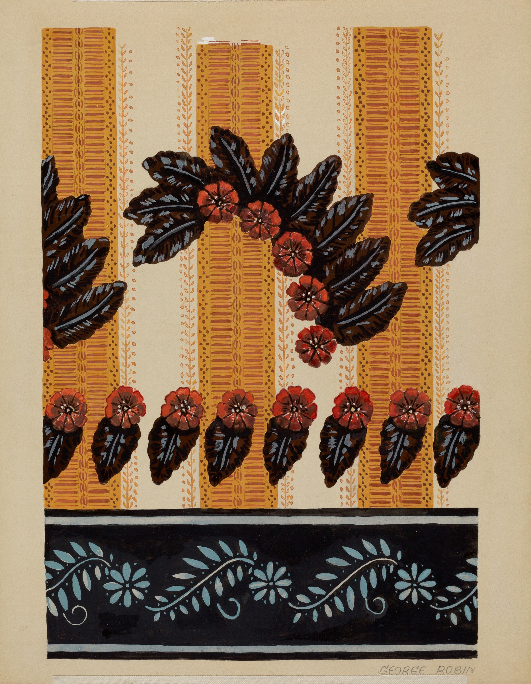 Wallpaper Border, George Robin, 1935/1942