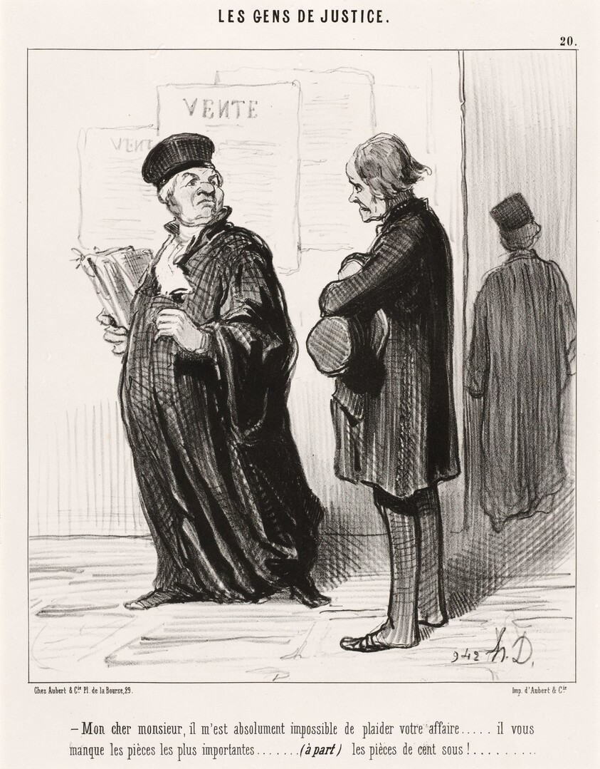 Mon cher monsieur... impossible de plaider votre affaire