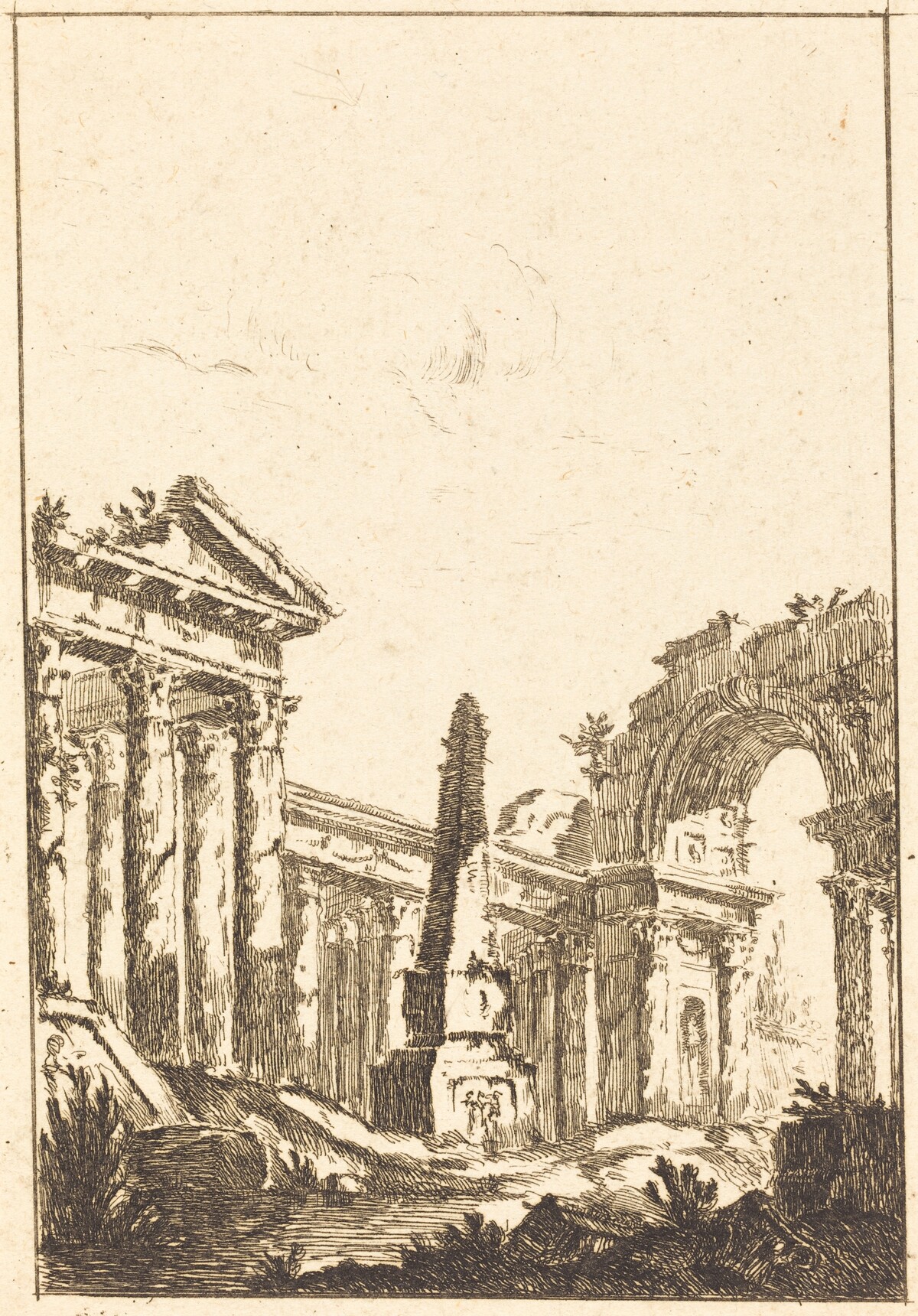Capriccio with Ruins and an Obelisk