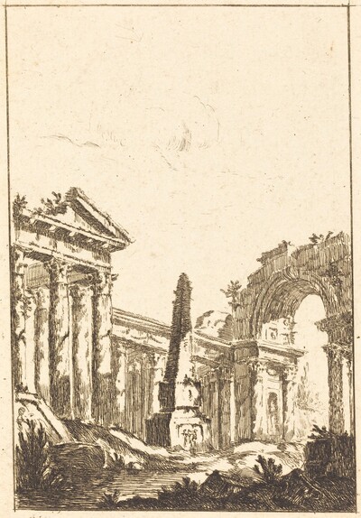 Capriccio with Ruins and an Obelisk