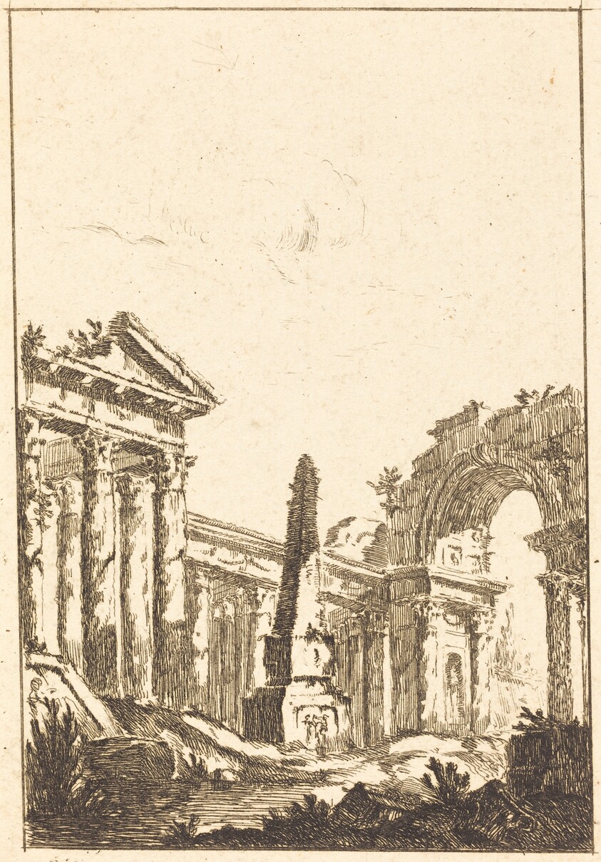 Capriccio with Ruins and an Obelisk