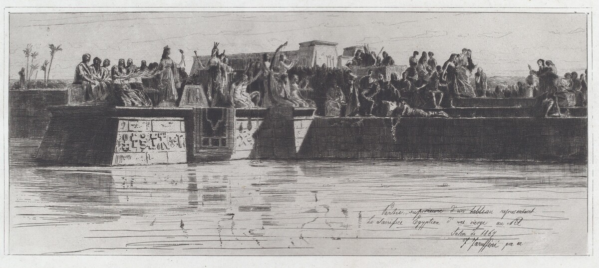 Partie supérieure d’un tableau représentant le sacrifice Egyptien d’une vierge au Nil [The Upper Part of a Painting Representing the Egyptian Sacrifice of a Virgin to the Nile]