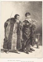 Polonius and Hamlet (Act II, Scene II), Eugène Delacroix, 1834/1843
