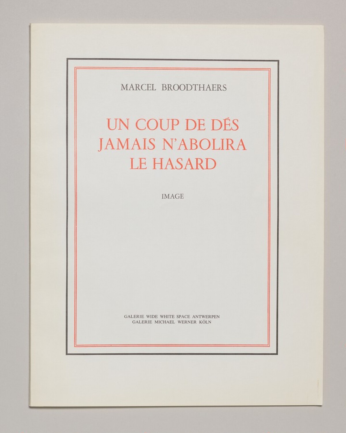 Un coup de dés jamais n'abolira le hasard (A Throw of the Dice will Never Eliminate Chance)
