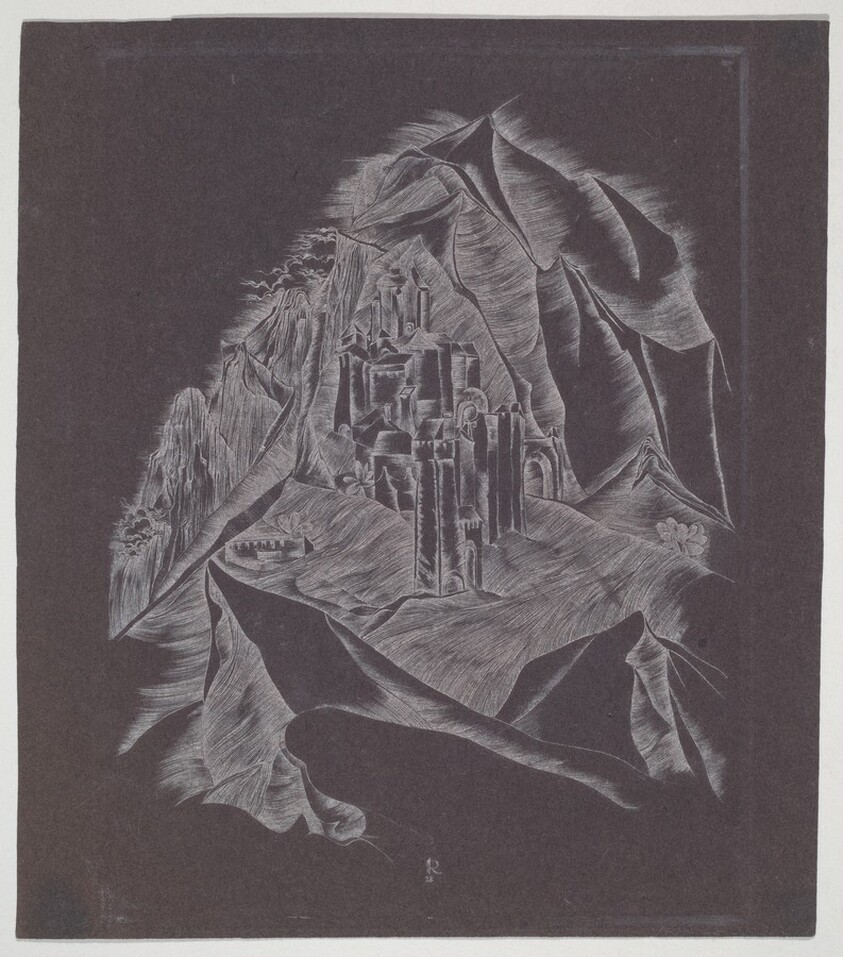 Mountainous Landscape with Turrets