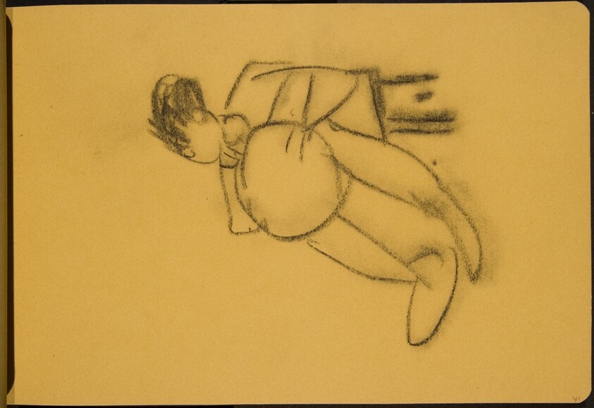 sitzende Figur mit dickem Bauch (Sitting Figure with Belly) [p. 41]