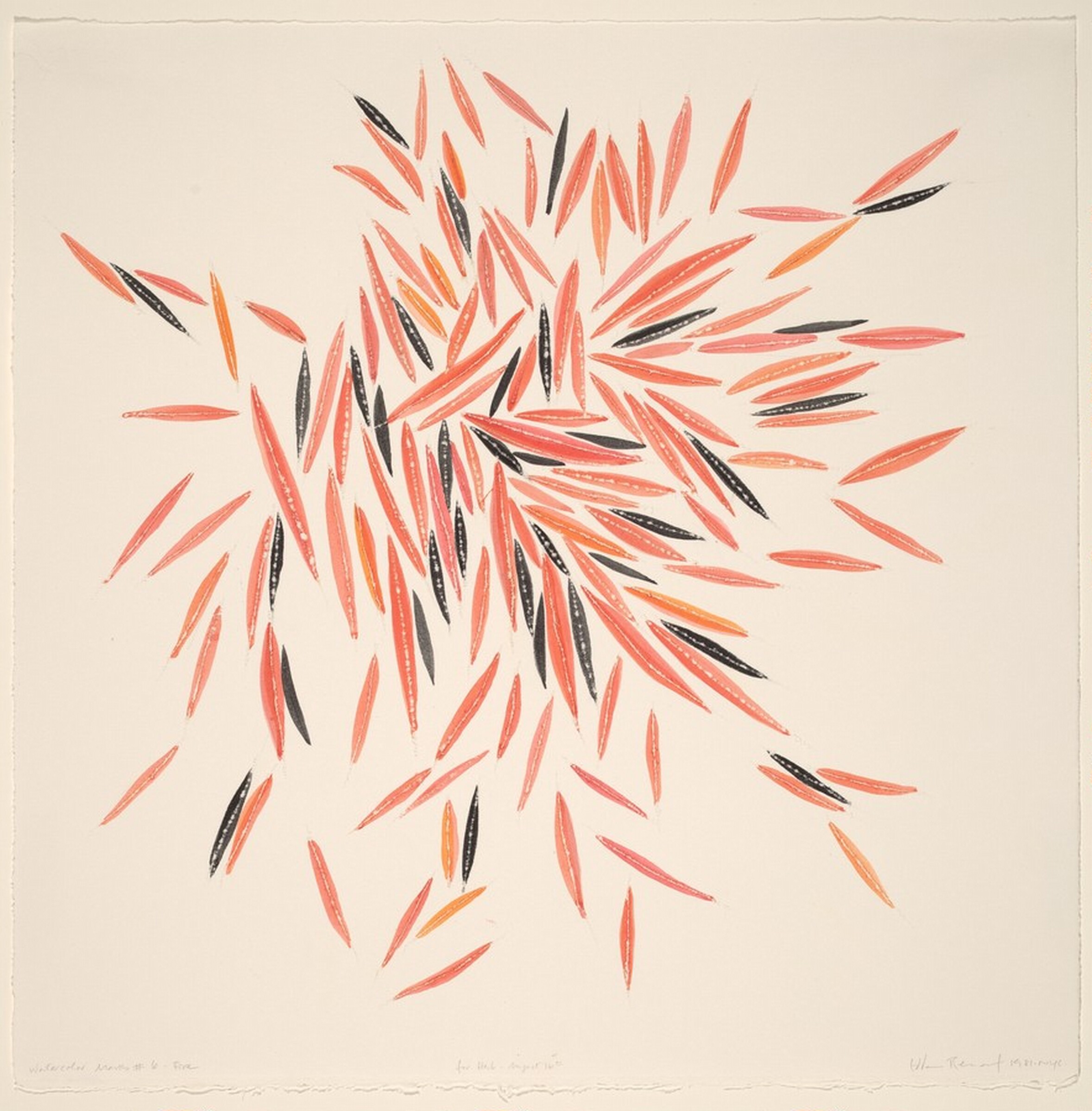 Watercolor Marks #6 - Fire, Edda Renouf, 1981