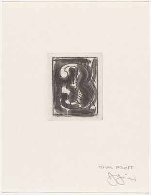 0-9 [trial proof, figure 3], Jasper Johns, 1975