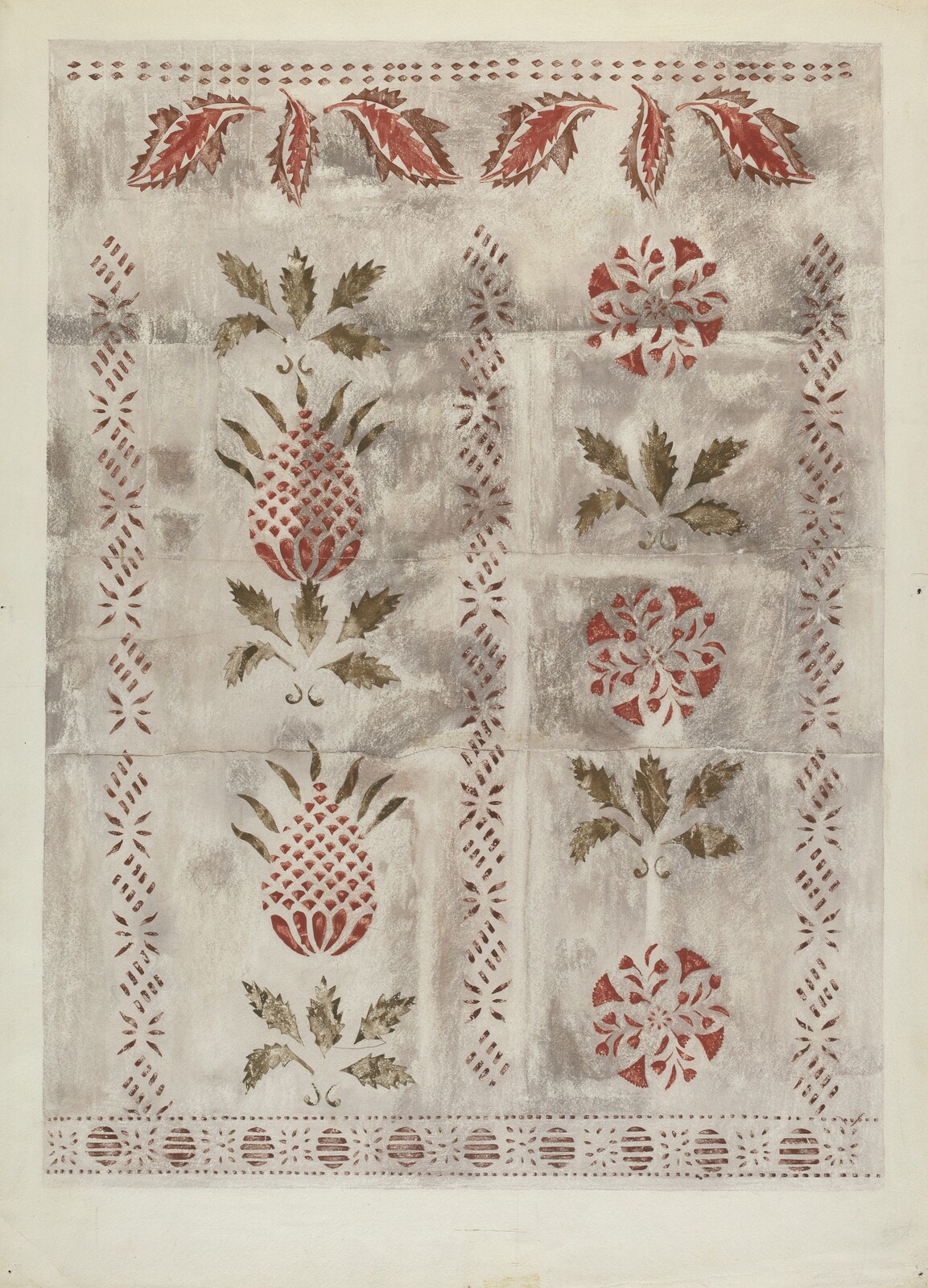 Stencilled Wall, Mildred E. Bent, 1935/1942