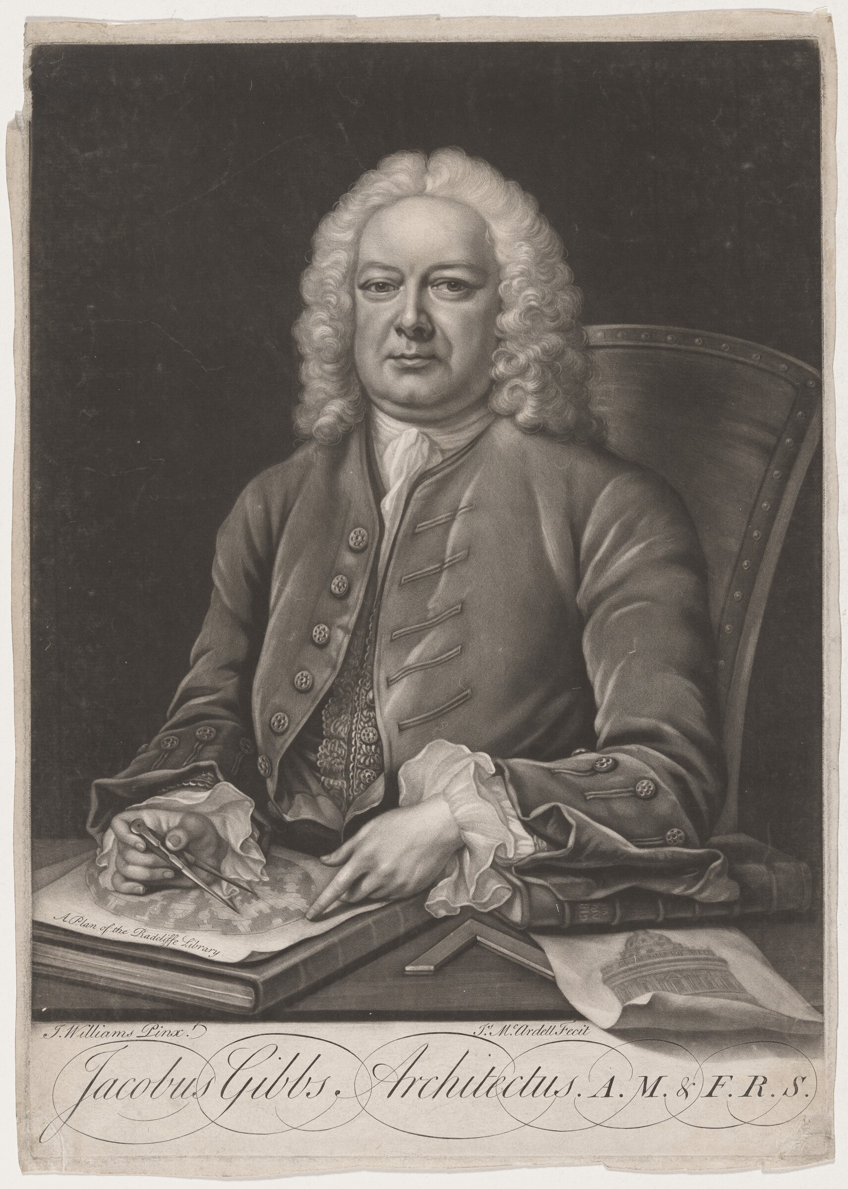 James Gibbs, Architect, James MacArdell after John Michael Williams