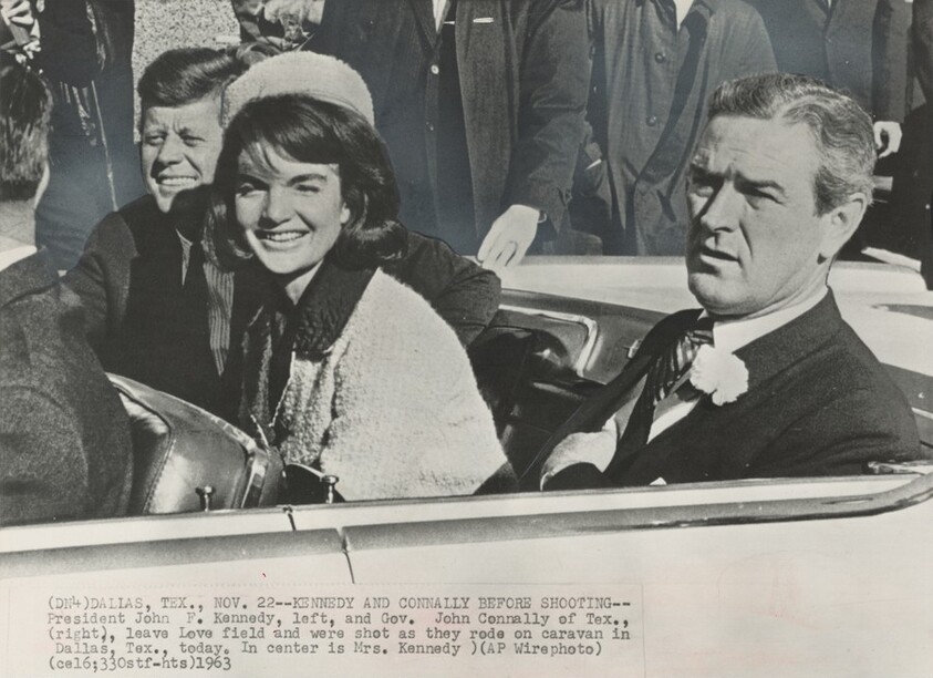 Title from caption on object: “Kennedy and Connally Before Shooting”