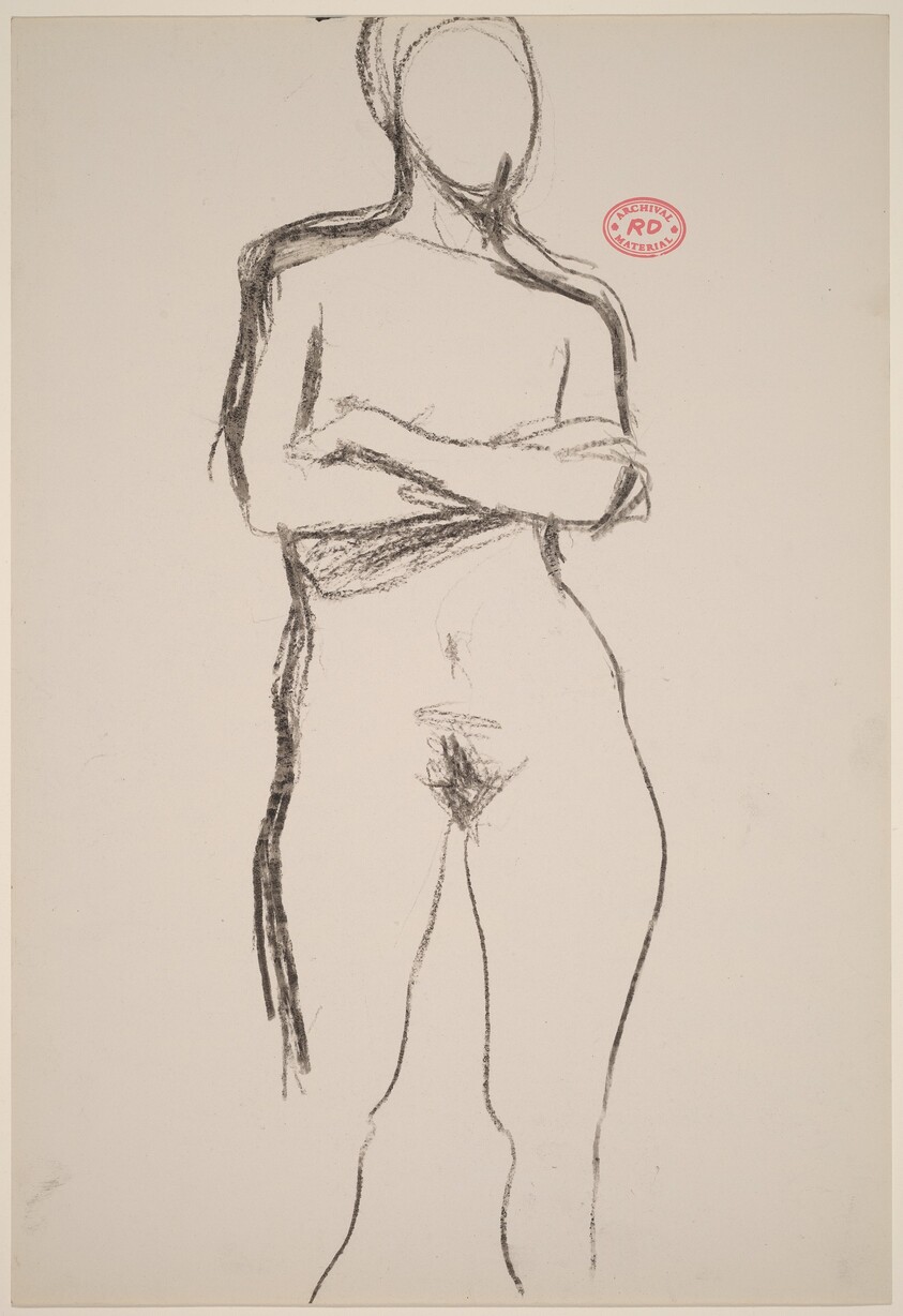 Untitled [standing female nude with arms crossed]