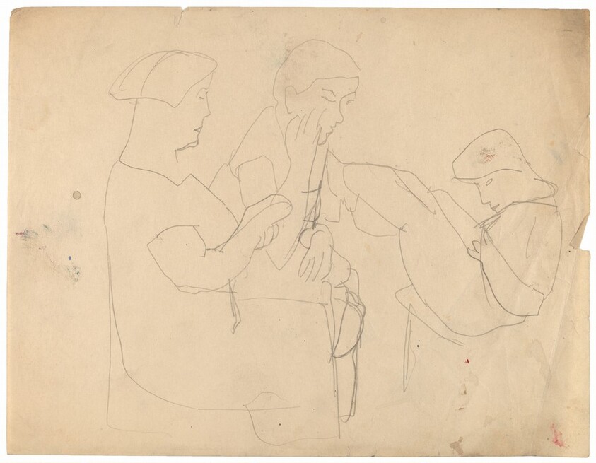 Three Seated Figures