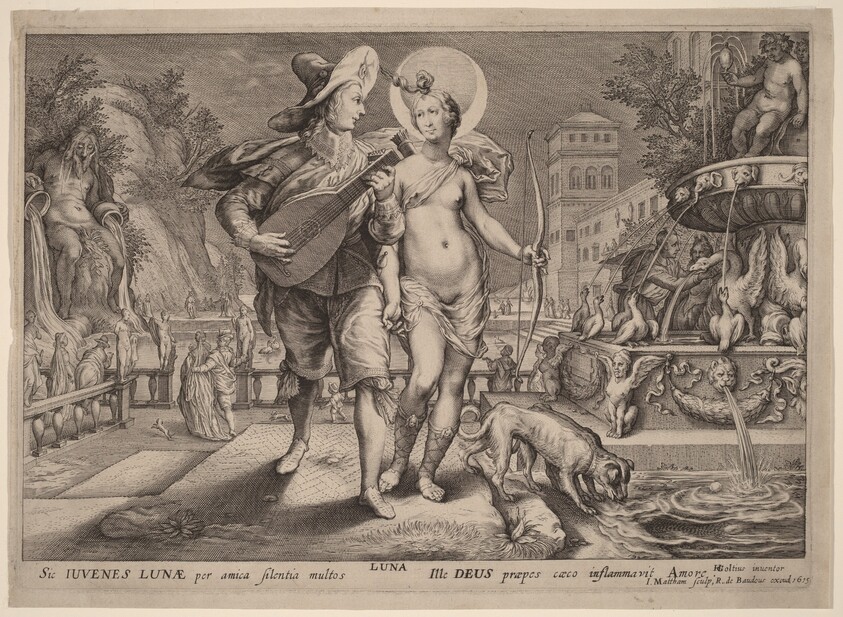 Diana as Luna Accompanying a Young Man Serenading