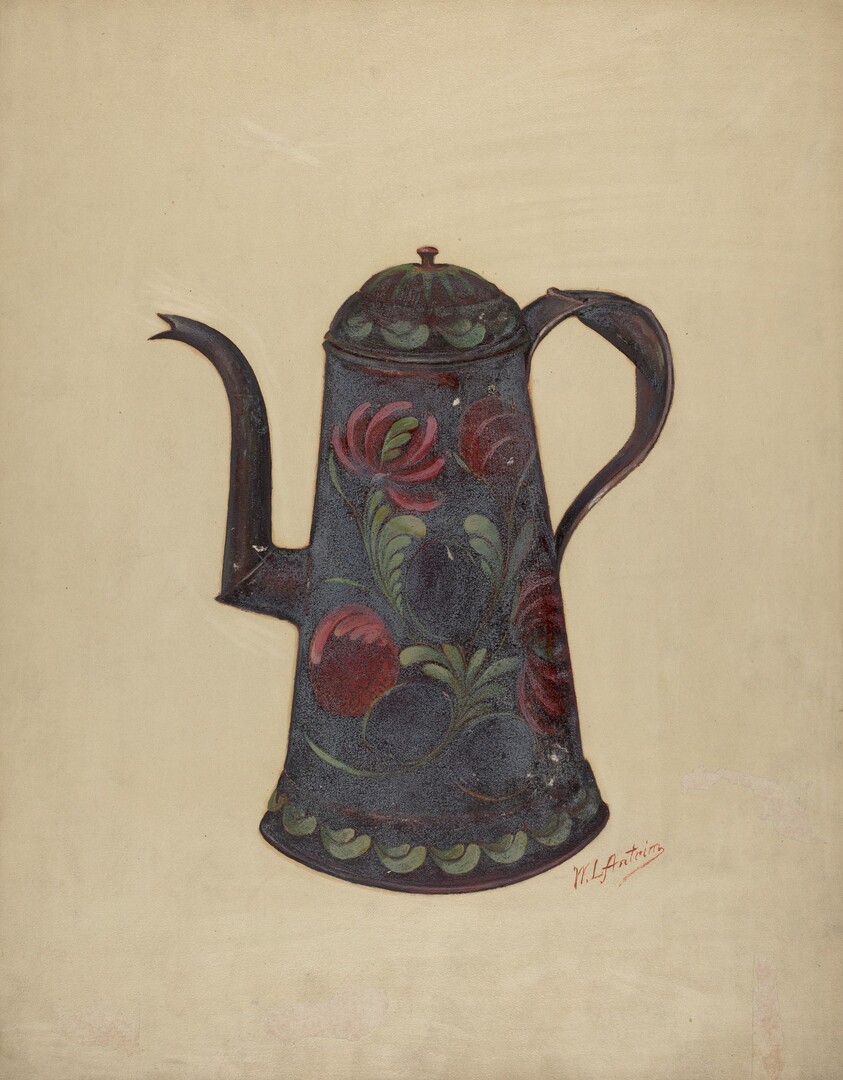 Toleware Coffee Pot