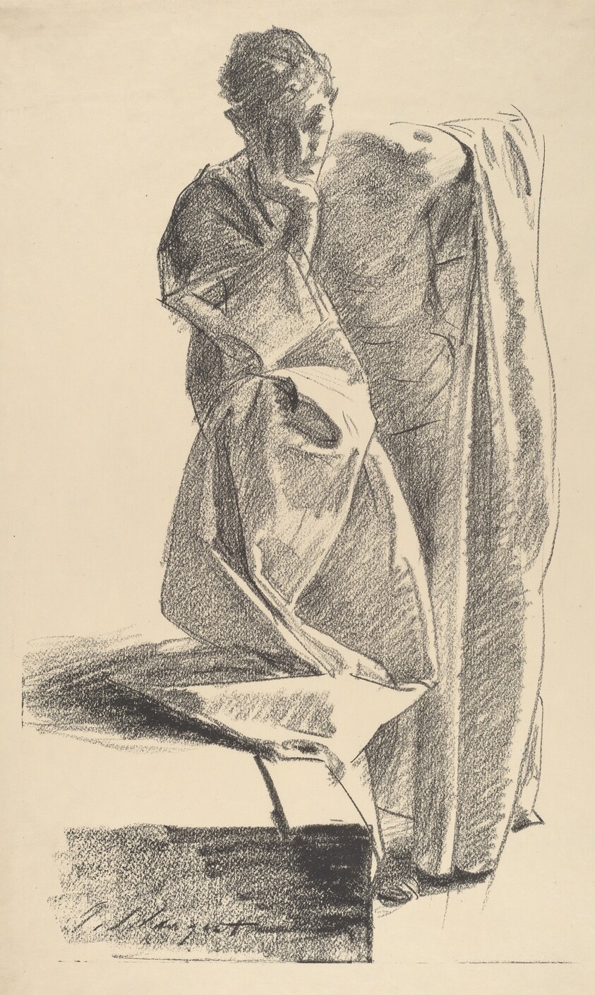 Study of a Young Man in a Robe, Standing