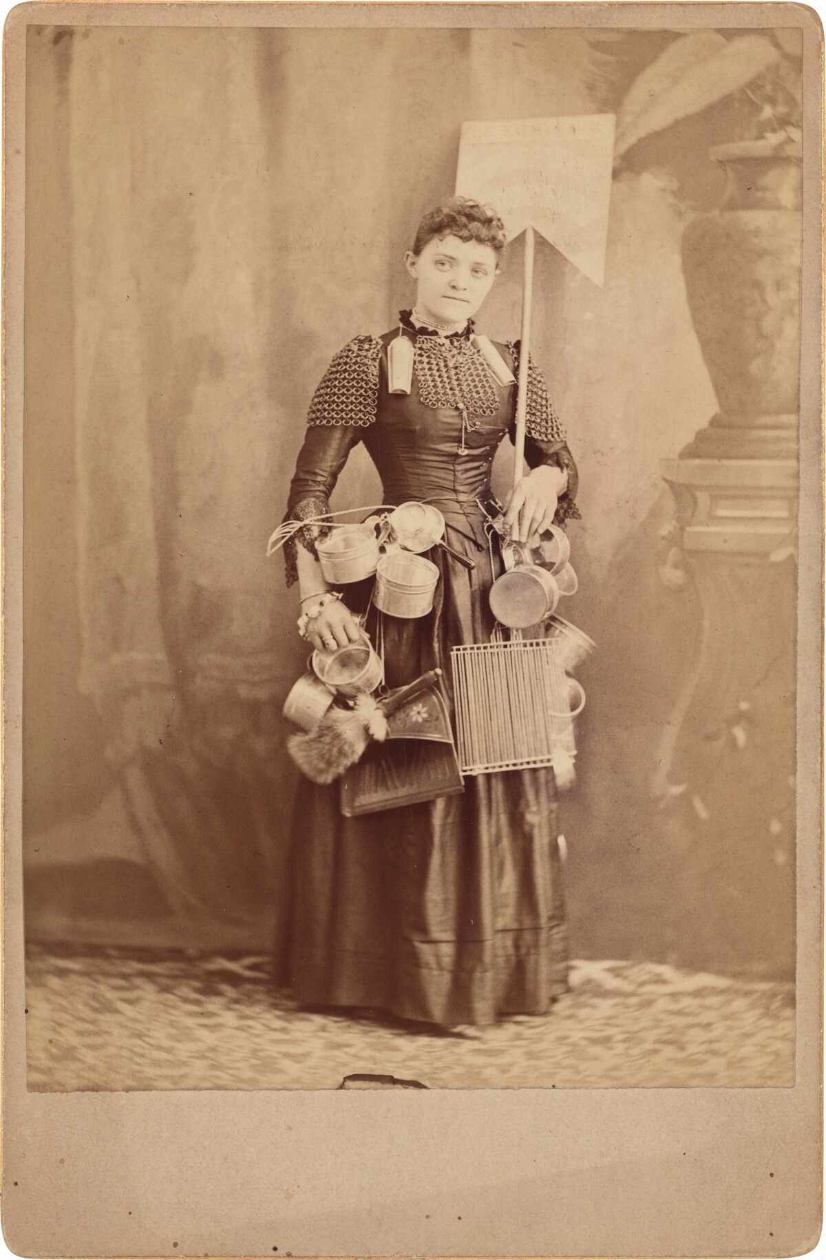 Portrait of a Tinware Advertising Woman