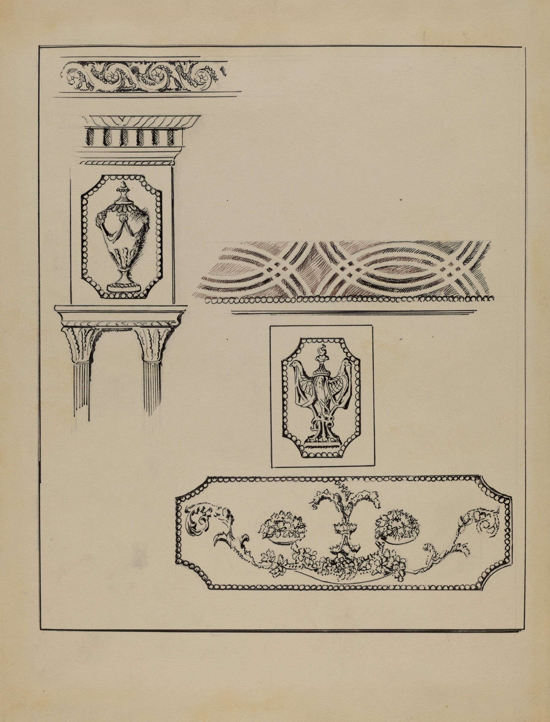 Details of Paneling, Charles Squires, 1935/1942