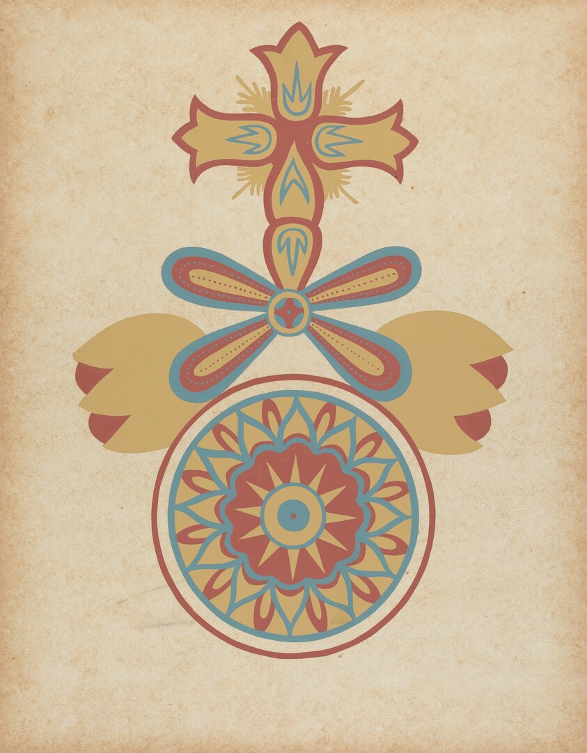 Santa Barbara Mission Doorway Design from the portfolio "Decorative Art of Spanish California"