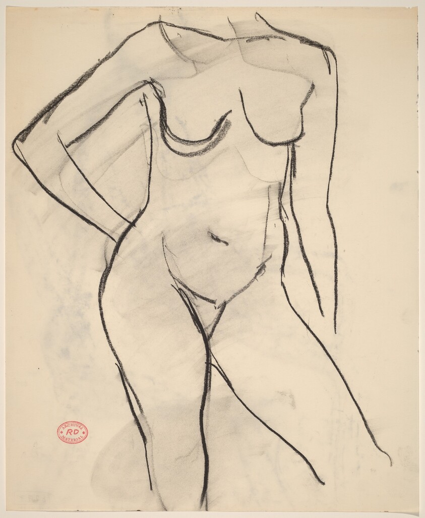 Untitled [female nude with right arm akimbo]