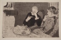 Lydia and Her Mother at Tea, Mary Cassatt, 1882