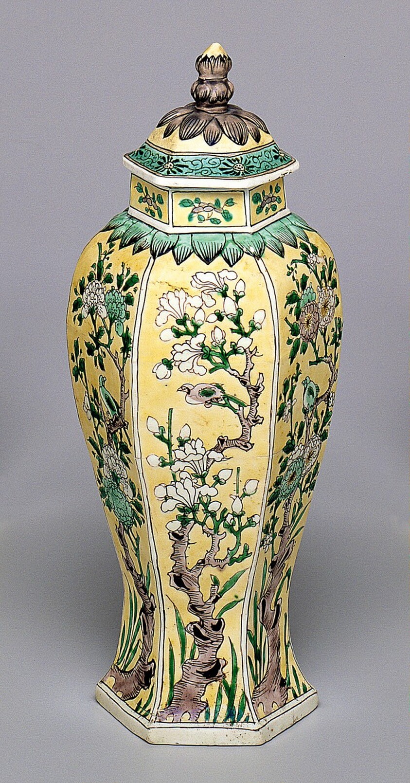 Hexagonal Covered Jar