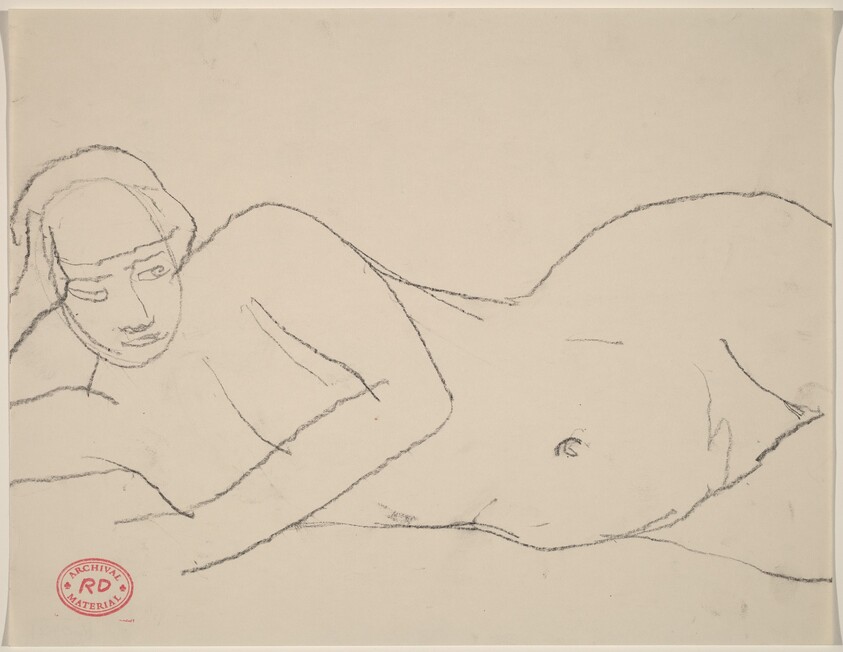 Untitled [nude reclining on her right side]