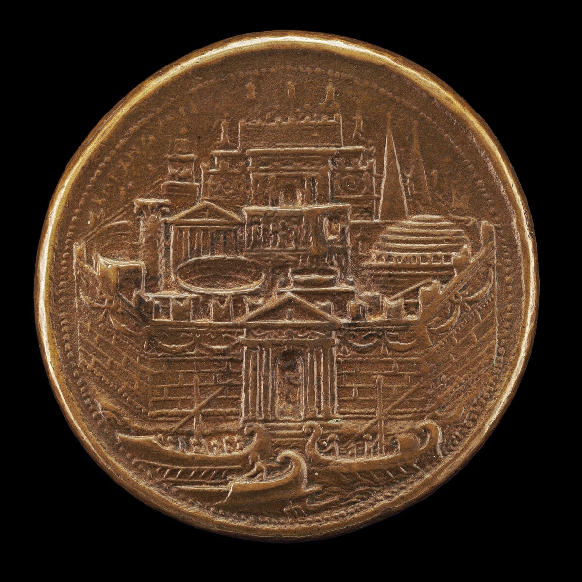 Carthage with Galleys in Harbor [reverse]