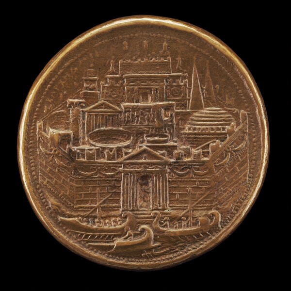 Carthage with Galleys in Harbor [reverse]