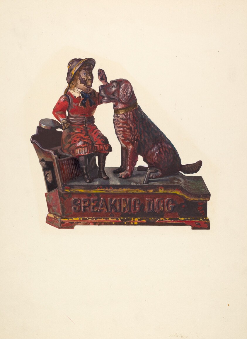 Toy Bank: Speaking Dog and Figure