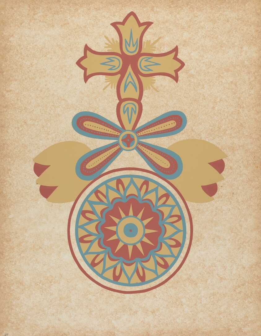 Santa Barbara Mission Doorway Design from the portfolio "Decorative Art of Spanish California"