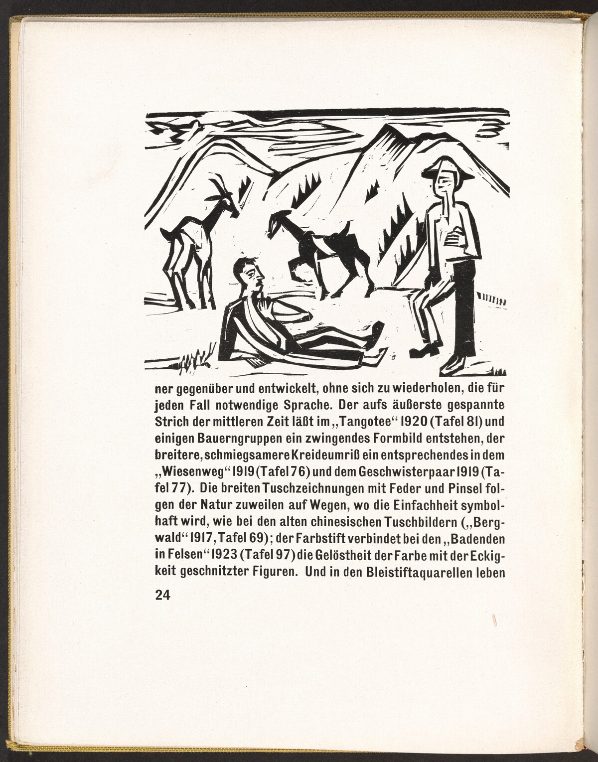 In-text plate from Kirchner Zeichnungen (Kirchner Drawings)