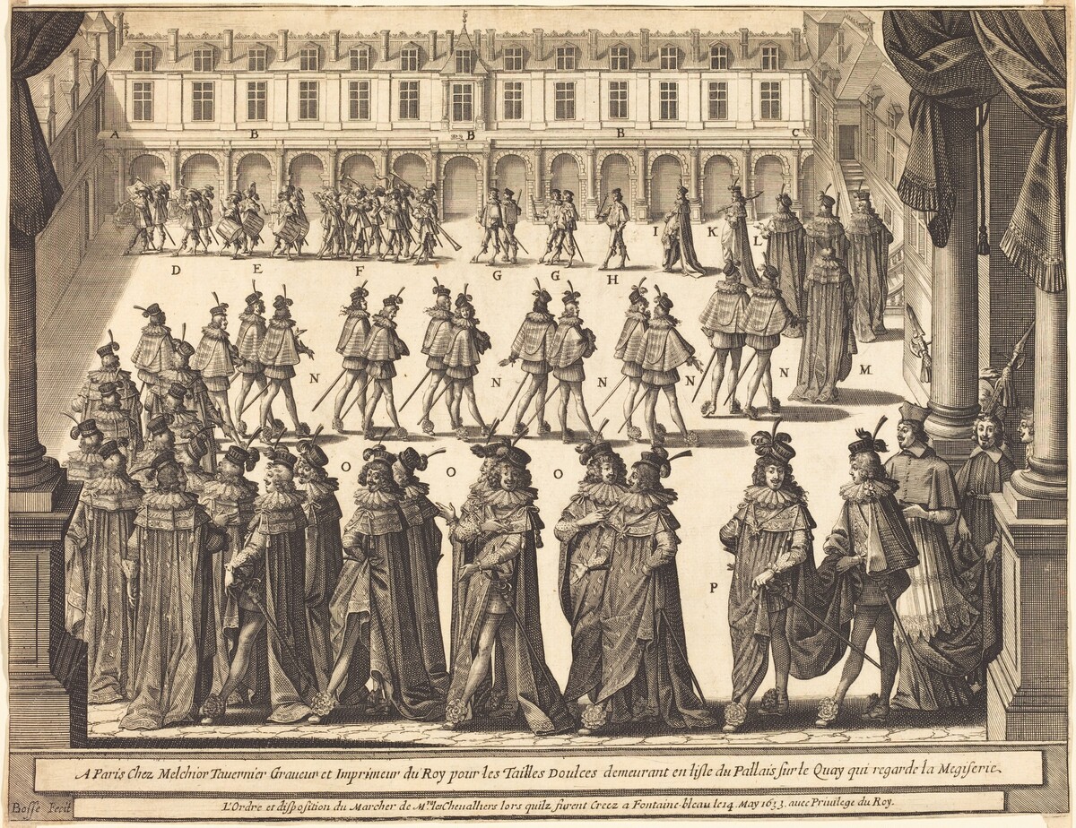 March of the King and Knights of the Holy Spirit in the Courtyard at Fontainebleau