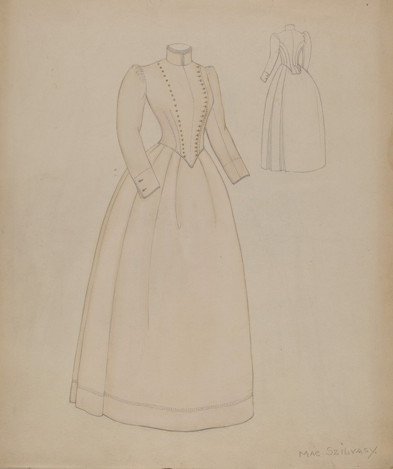 Dress, Mae Szilvasy, c. 1936