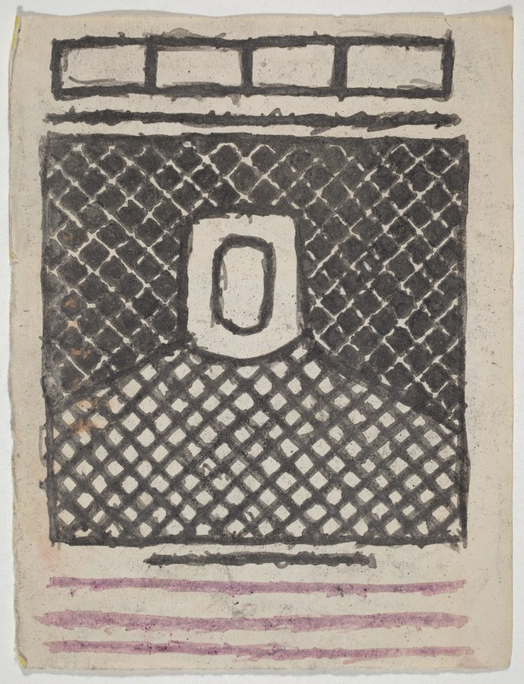 Untitled (Patterned Figure), James Castle, n.d.