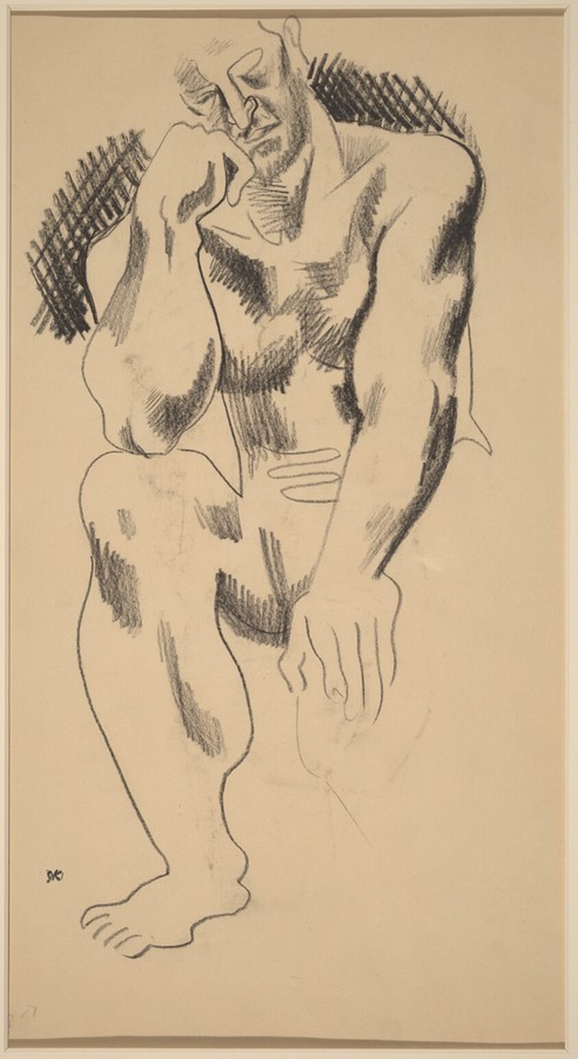 Seated Male Nude [verso]