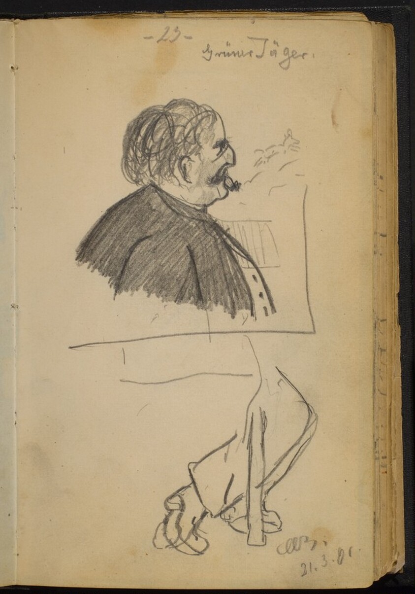 Man with a Cigar in Profile to the Right