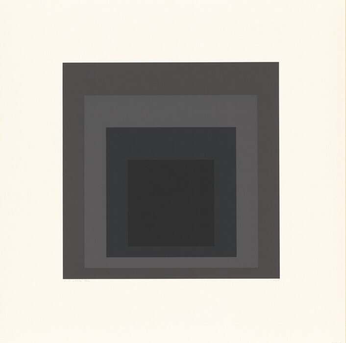 The image displays nested squares in varying shades of gray, creating a pattern of concentric shapes.