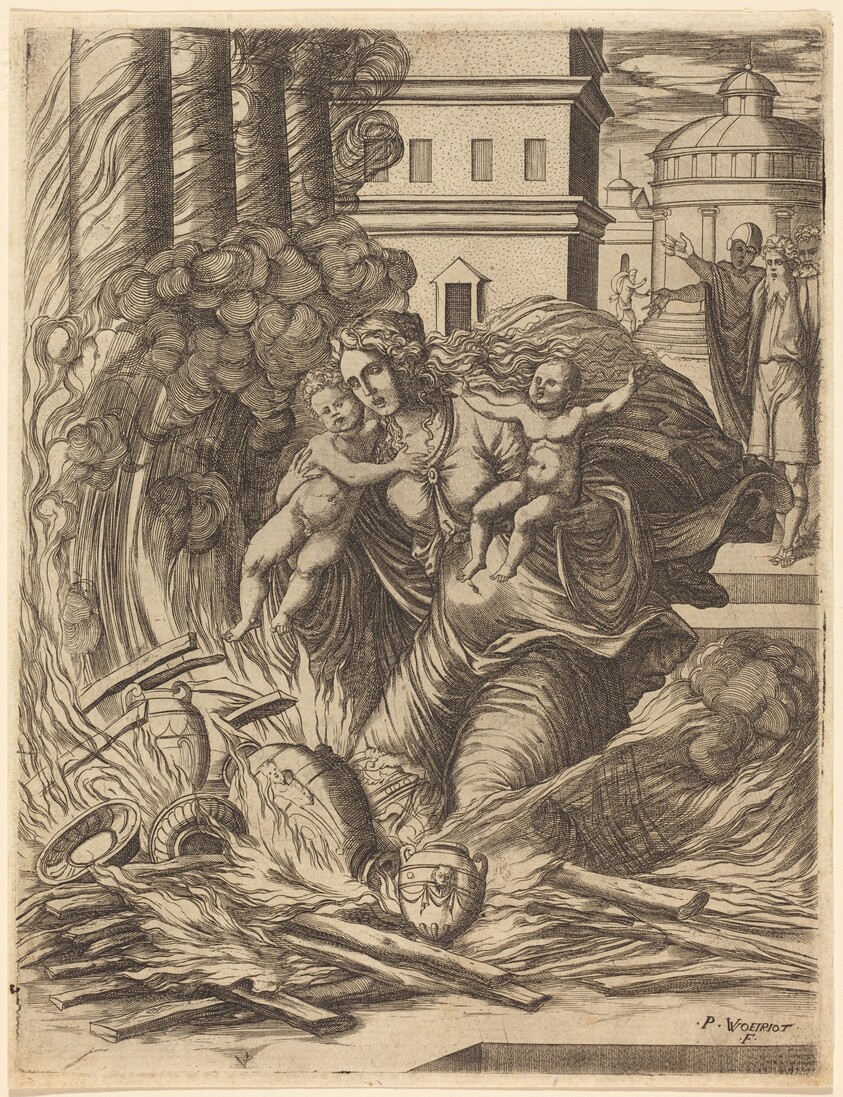 The Wife of Hasdrubal Throws Herself on the Fire