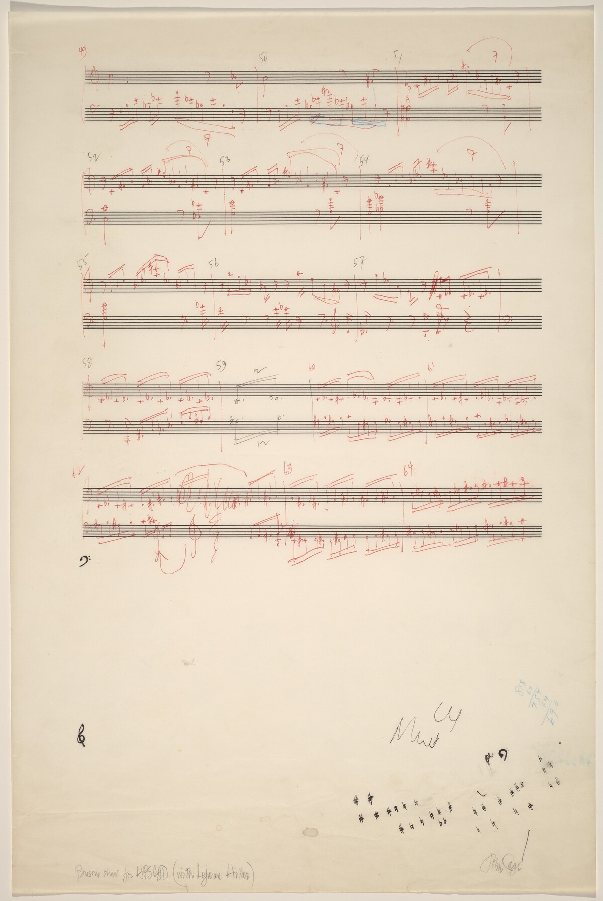 Bassoon Chart for HPSCHD (with Lejaren Hiller)