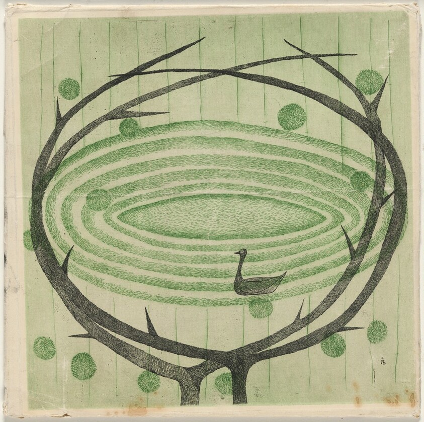 The Duck Pond [wrapper for etched copper plates]