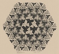 New Year's greeting-card PTT, M.C. Escher, 1956