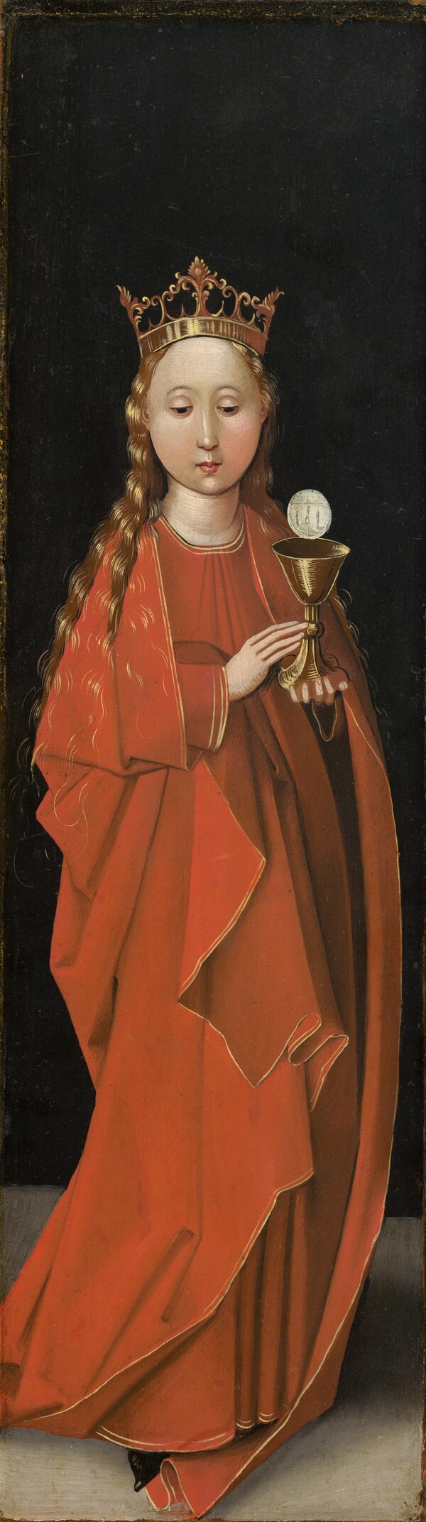 Saint Barbara [left wing exterior]