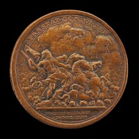Neptune Contending with Four Winds [reverse], John Croker, 1731