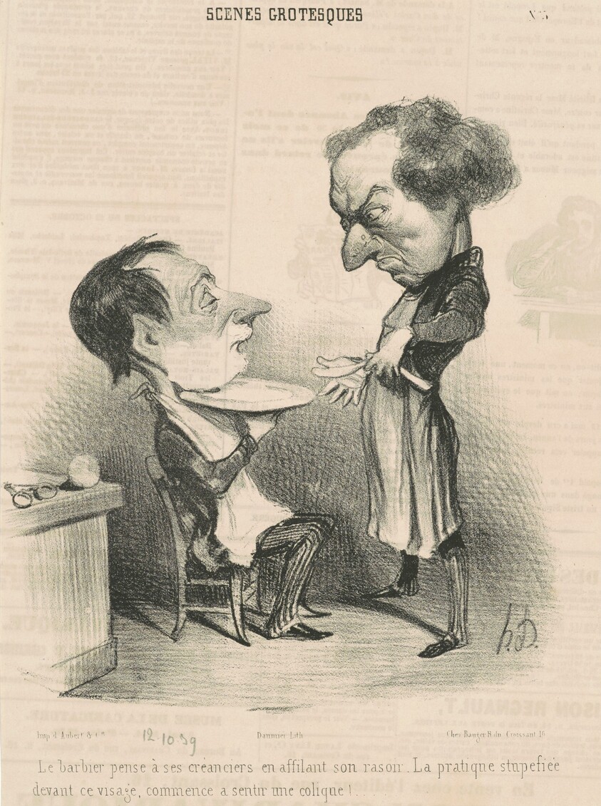 Le barbier pense a ses créanciers...