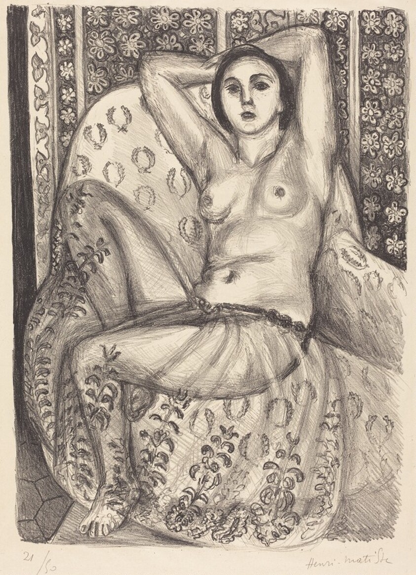 Seated Odalisque with Tulle Skirt (Odalisque assis à la jupe de tulle)