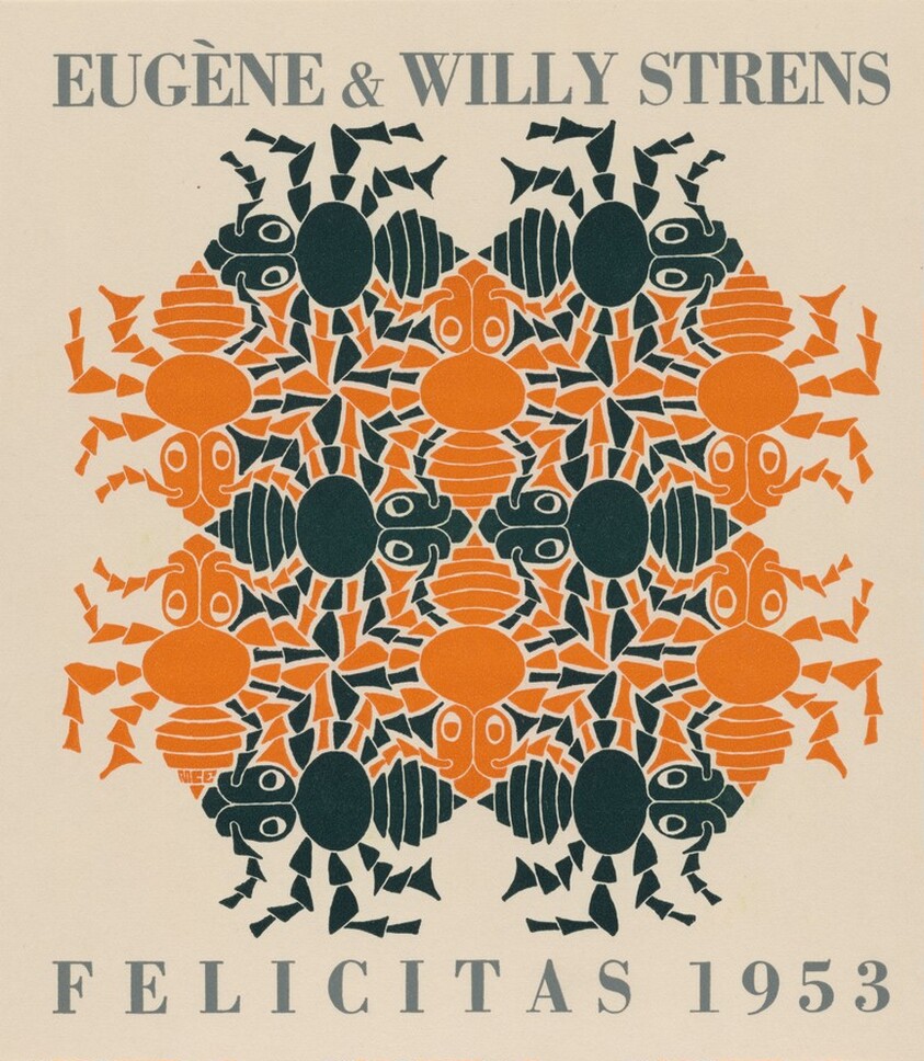 Earth, New Year's greeting-card 1953