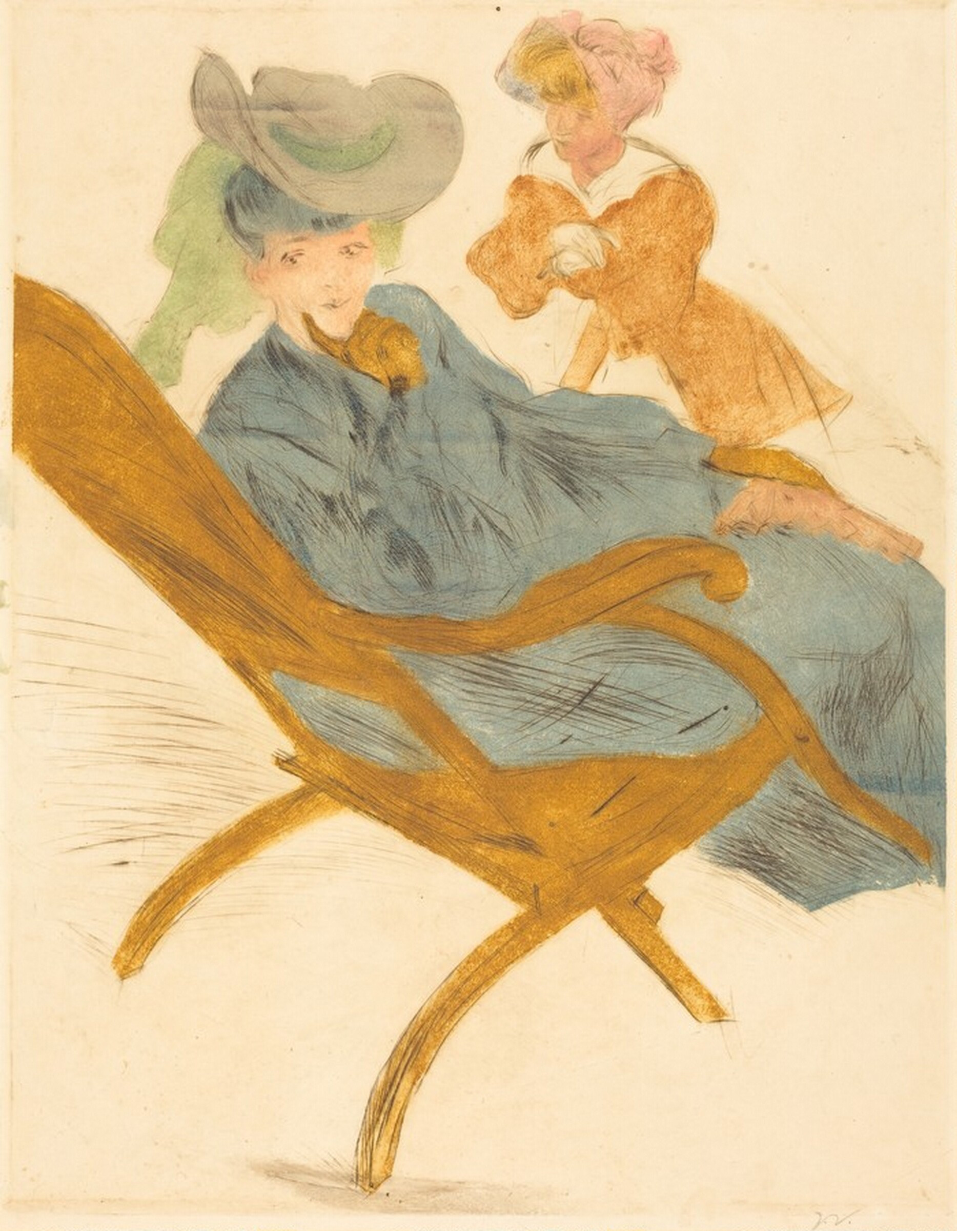 Gaby in a Chaise Longue, Jacques Villon, 1906